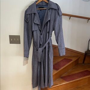Banana Republic Long Gray Trench Coat with Belt